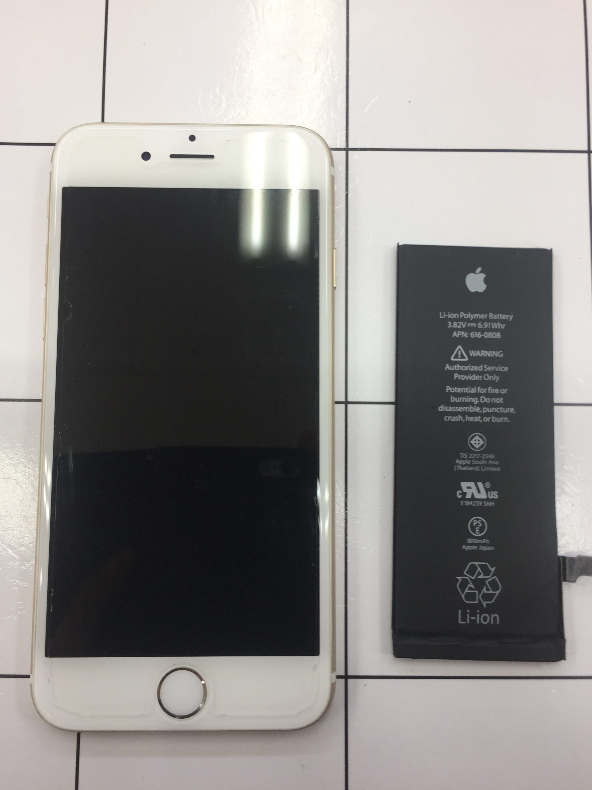 千葉　四街道　iPhone6　バッテリー交換　15分！！