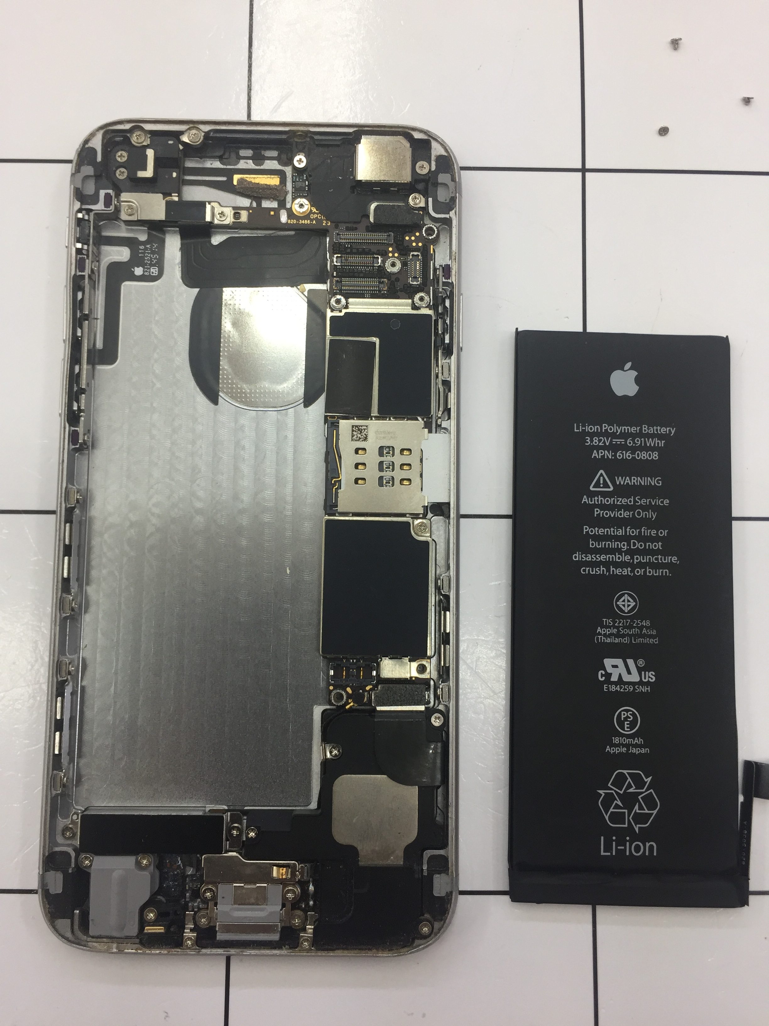 千葉　四街道　iPhone6バッテリー交換1３分で完了！！